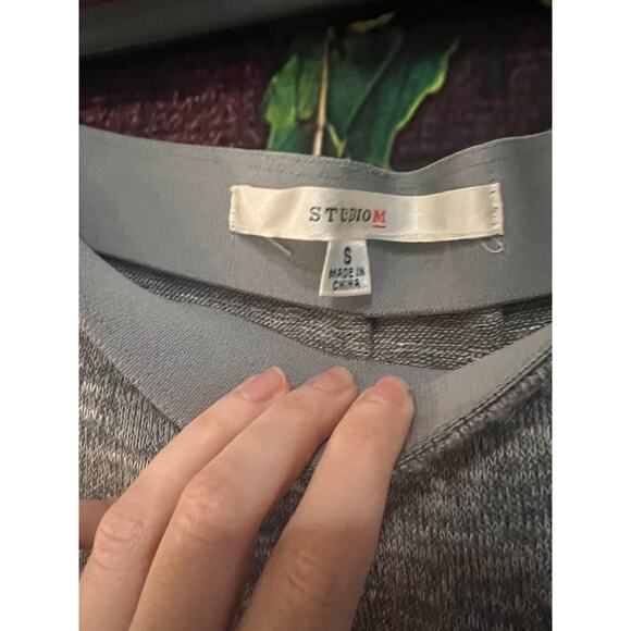 Studio M Sweater Long Maxi Skirt Spandex Elastic Waist Grey Blue Small NWOT - Picture 2 of 4